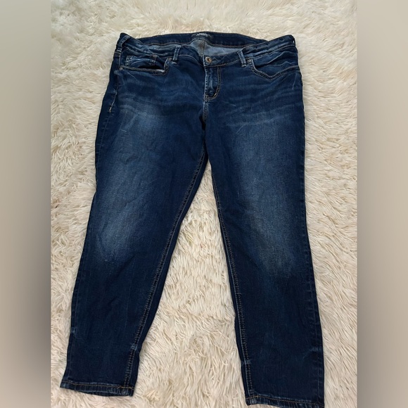 Silver Jeans Pants - Silver Capris Blue Ankle Cropped Denim
